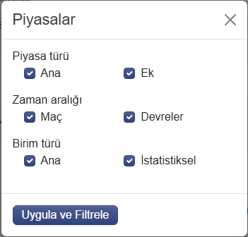 Filtredeki Pazarlar